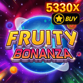 Fruity Bonanza game icon with colourful fruit symbols